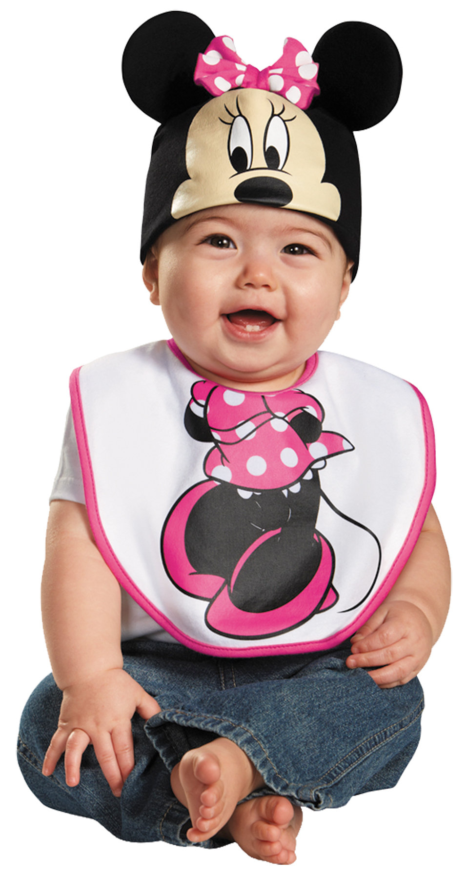 Infant Minnie Mouse Bib and Hat Set
