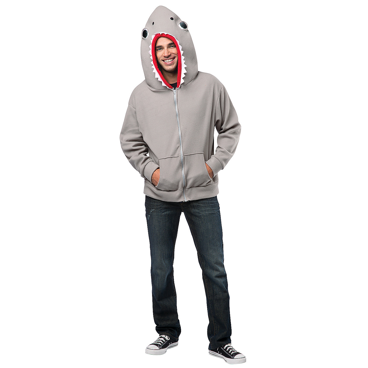 Hoodie Shark Adult Large - CostumePub.com