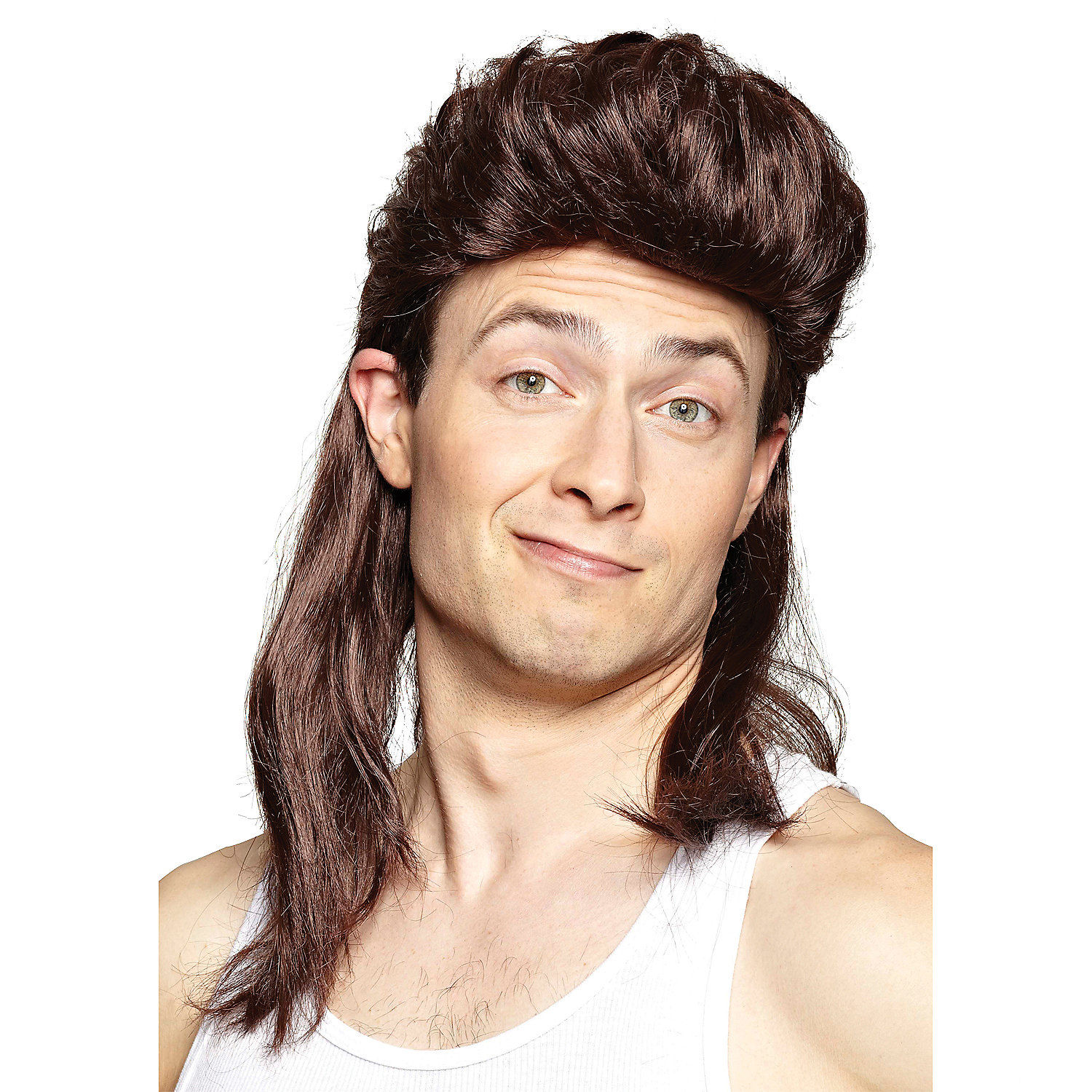 Brown Mullet Wig - CostumePub.com