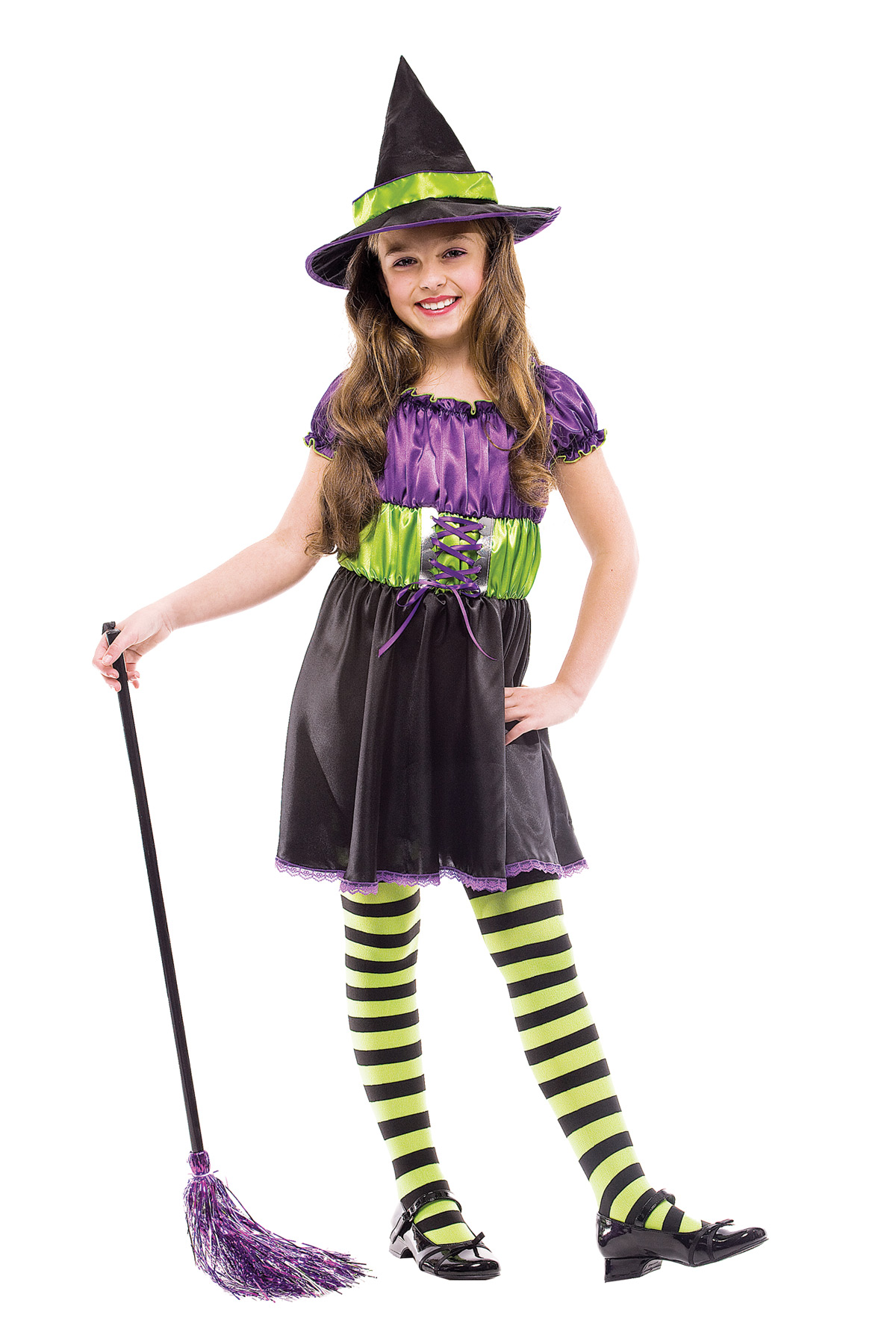Girl's Colorful Witch Costume