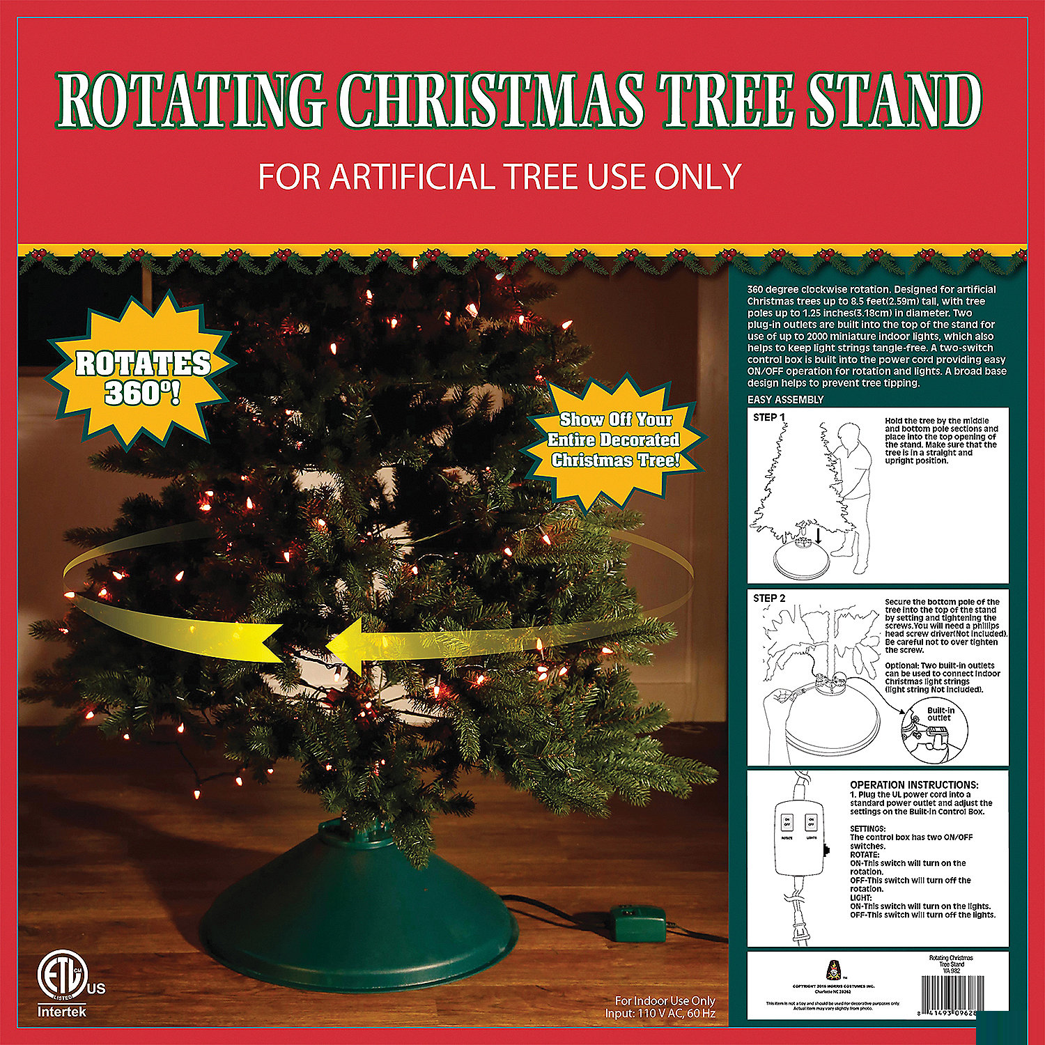 Christmas Tree Rotation Stand Base Christmas Tree Electric Rotating Bracket  - Walmart.com - Walmart.com