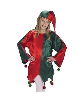 Child Satin Jingle Elf Costume