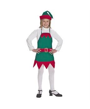 Child's Elf Holiday Apron & Hat - One Size Fits Most