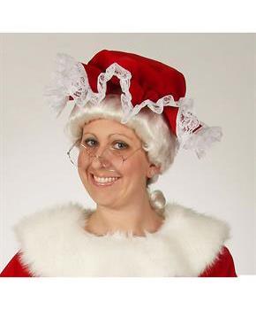 Regal Red Mrs. Claus Mop Hat