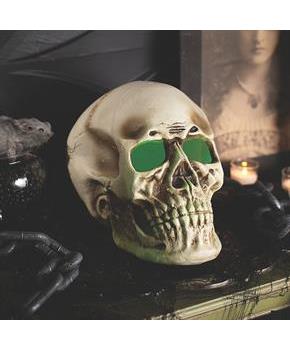 Giant Light-Up Skull Plastic Halloween Decoration 10 3/4" x 12 1/2"