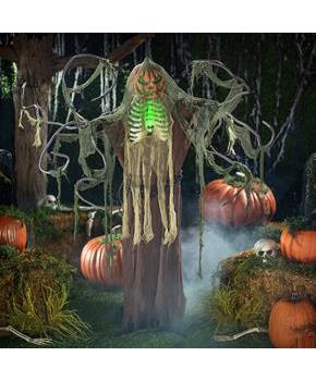 Animated & Light-Up Standing Jack-O-Lantern Man Halloween Decoration 68 3/4 x 86 1/2"