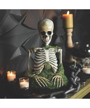 Animated Mossy Skeleton Tabletop Halloween Decoration 9 3/4" x 14 3/4"