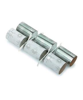 8" Tom Smith Silver Luxury Christmas Party Crackers - 6 Pc.