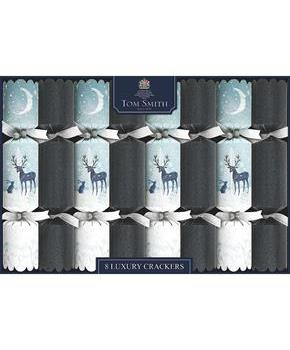 8" Tom Smith Moonlight Luxury Christmas Party Crackers - 8 Pc.