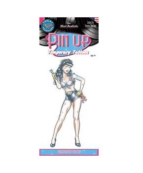 Tinsley Transfers Mechanic Girl Pin Up Temporary Tattoo