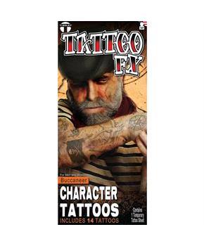 Tinsley Transfers Character Buccaneer Pirate Temporary Tattoos