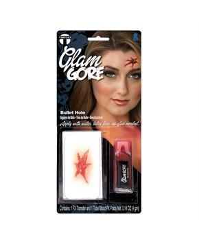 Tinsley Transfers Glam Gore Bullet Hole 3D FX Transfer Prosthetic