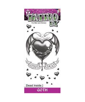 Tinsley Transfers Goth Dead Inside Temporary Tattoo