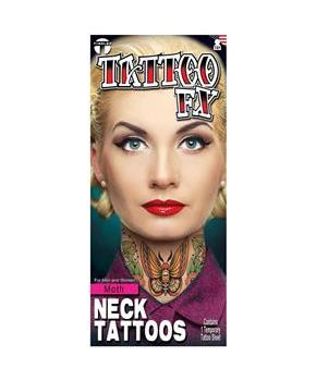 Tinsley Transfers Neck Tattoo Moth Temporary Tattoos