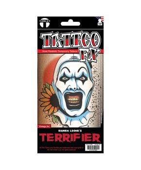 Tinsley Transfers Terrifier Art the Clown Vintage Art Temporary Tattoo