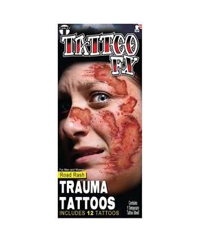 Tinsley Transfers Trauma Road Rash Temporary Tattoo