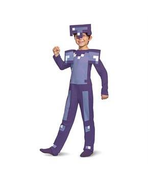 Kids Classic Minecraft Enchanted Armor Jumpsuit Costume