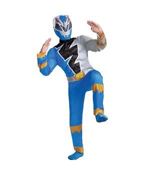 Boy's Blue Ranger Dino Fury Muscle Costume