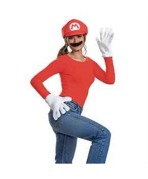 Adults Classic Elevated Super Mario Bros Mario Costume Accessory Kit