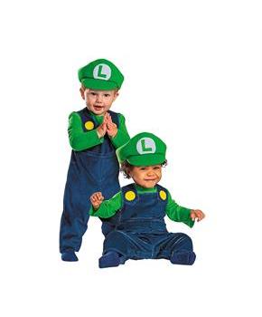 Baby Posh Super Mario Bros. Luigi Jumpsuit Costume
