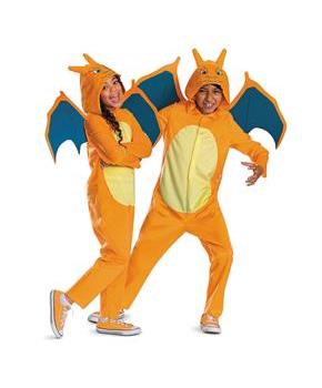 Kids Pokmon Charizard Hooded Jumpsuit Costume
