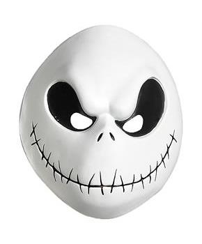 Adult's The Nightmare Before Christmas Jack Skellington Vacuform Mask Costume