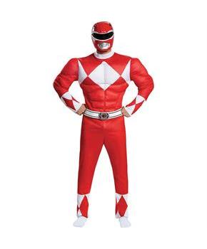 Red Ranger Classic Muscle Adult Costume