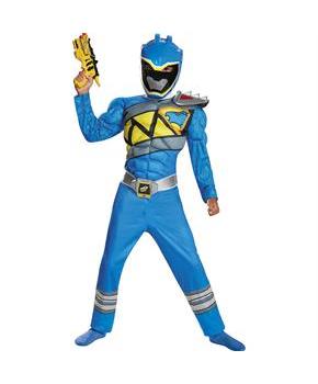 Boy's Blue Ranger Muscle Costume - Dino Charge