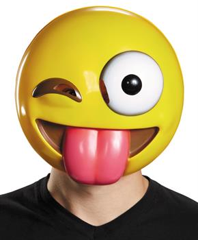 TONGUE OUT EMOTICON MASK