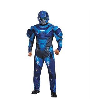 Men's Blue Spartan Costume