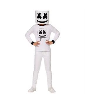 Kids Black & White Marshmello Halloween Costume