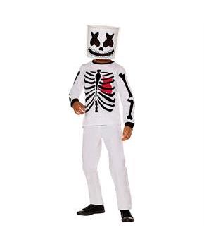 Kids Marshmello Black & White Mello Skeleton Costume