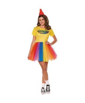 Women's Crayola Box Multicolored Dress Costume
