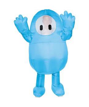 Kids Inflatable Fall Guys Blue Polyester Jumpsuit Blue Costume