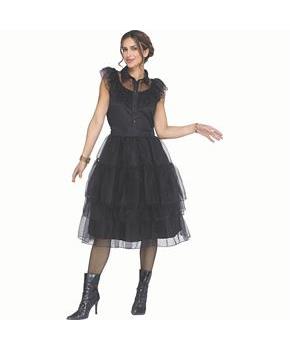 Womens Black Polyester Gothic Beauty Dress Costume