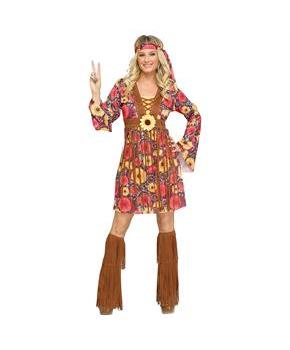 Adult's Flower Power Hippie Costume