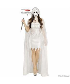 Adults Ghost Face 30th Anniversary Silver Dress Costume