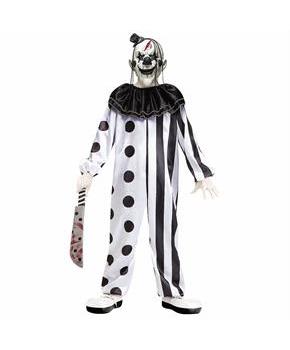 Kids Black & White Killer Clown Costume