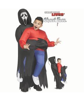 Kids Ghost Face Inflatable Piggyback Costume - One Size