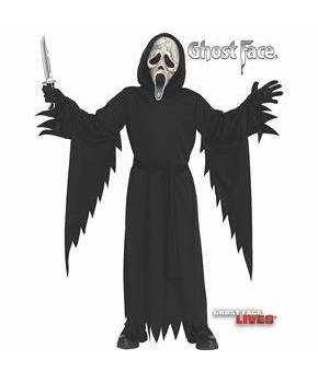 Kids Scream IV Ghost Face Black Polyester Robe with Mask Costume
