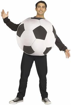 Adults Soccer Ball Sport Ball Polyester Tunic Costume - One Size