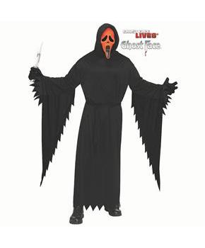 Adults ScreamT Ghost Face Fluorescent Orange Costume