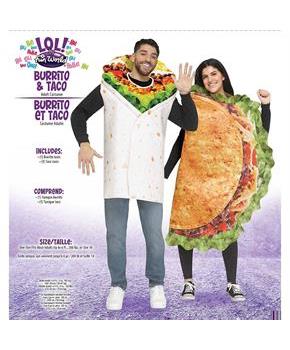 Adults Burrito & Taco Tunic Couples Costume - One Size