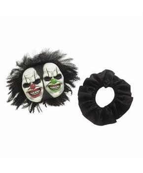 Kids Two-Headed Creepy Clown Jumpsuit Costume