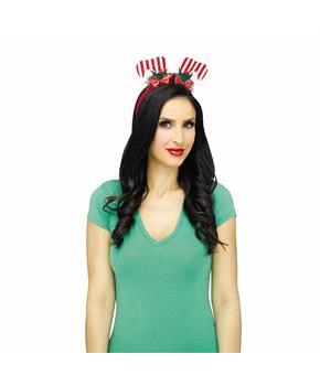 Red, White & Green Elf Shoes Holiday Headband