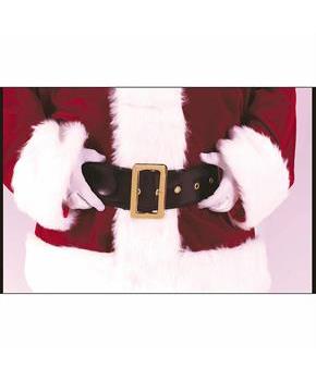 61\ Adults Deluxe Black & Gold Santa Belt