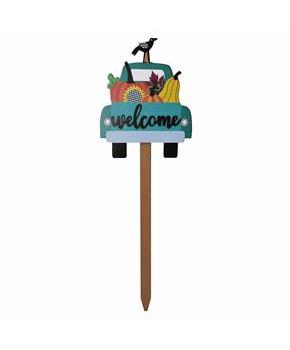 43\ Welcome Truck Fall Harvest Yard Sign
