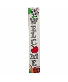 4 Ft. Fall Pumpkins Welcome Wood Porch Sign Outdoor Decoration