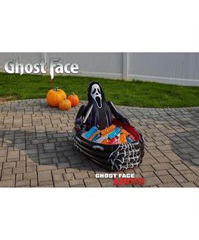 Inflatable Black & White Ghost Face Coffin Cooler