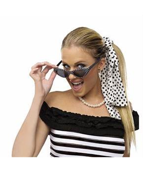 Instant Kit 50s Bobbi Soxer Black & White Costume